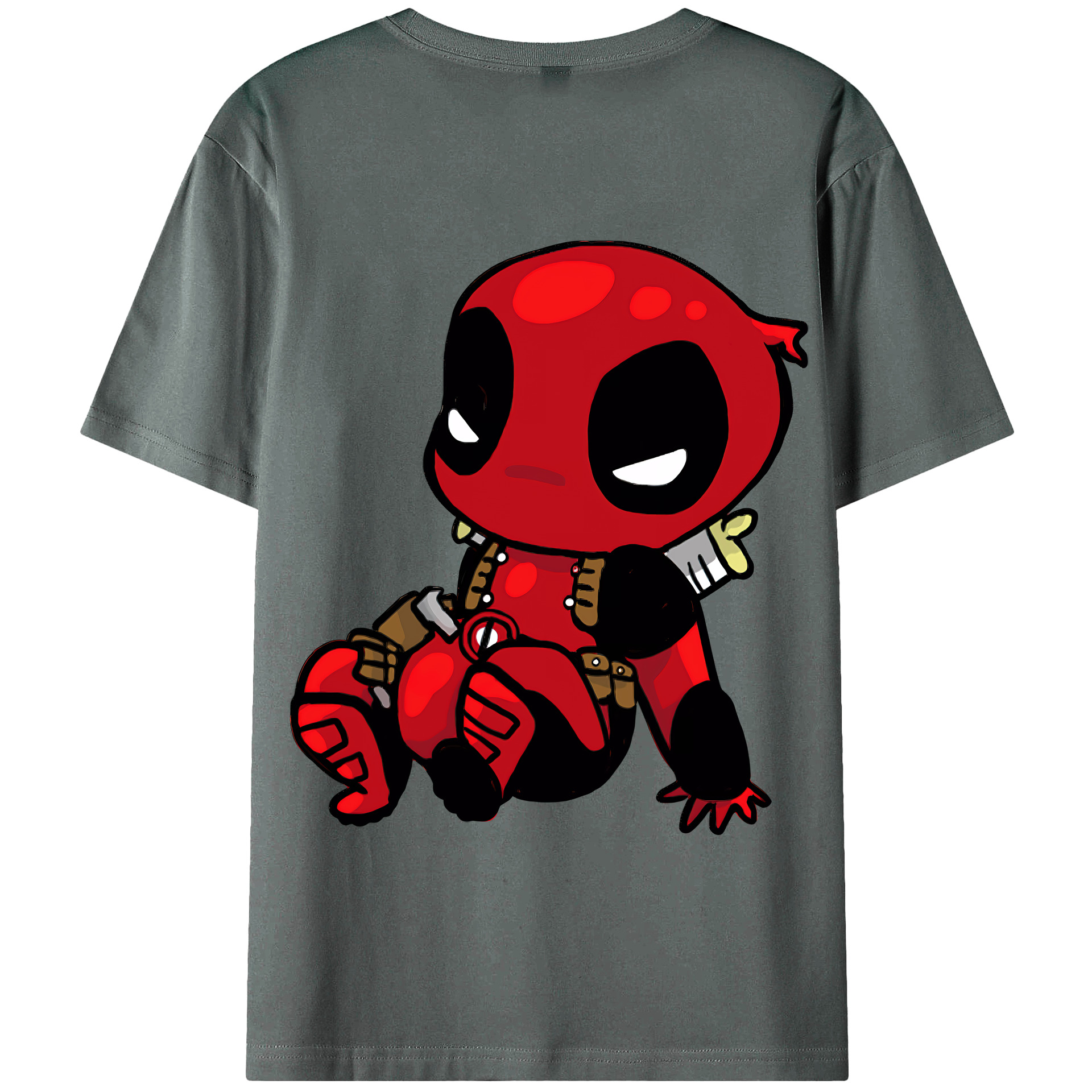 （画像用） Deadpool デッドプール 綿100％半袖Tシャツ（背面プリント）